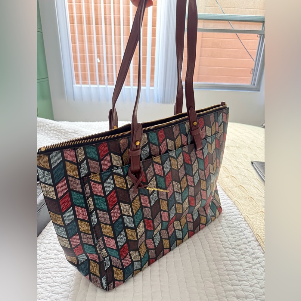 Fossil - Colorful Patterned Tote Bag